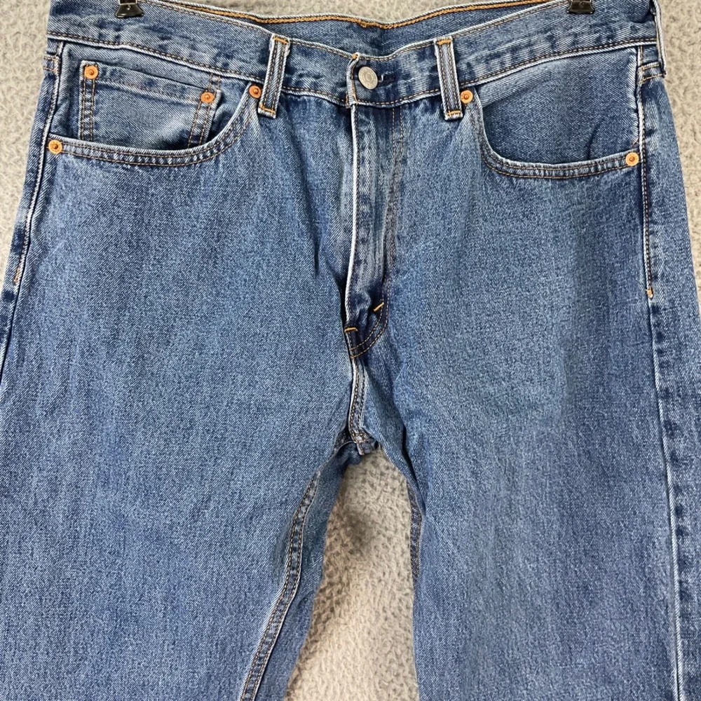 Levi's 505 Regular‎ Fit Jeans Mens 36x32 Blue Excellent Straight Leg Denim